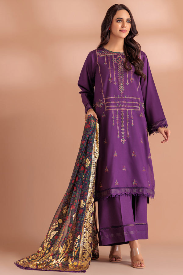 Bonanza Satrangi Stitched 3 Piece PWS5233P61 US24 - Salai - Bonanza Satrangi 