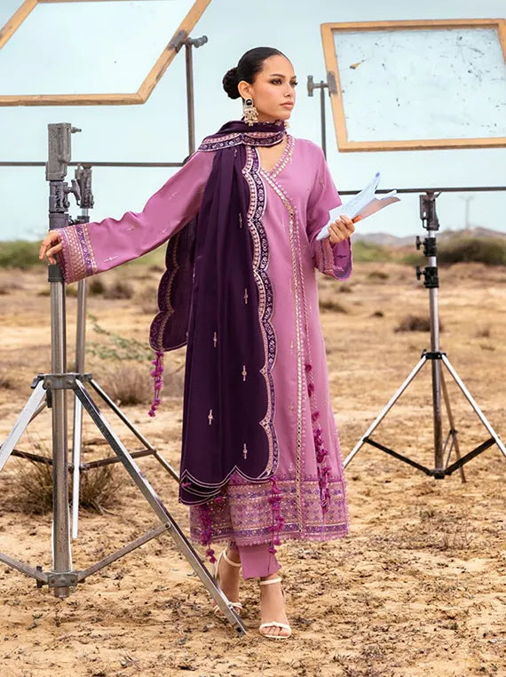 Gul Ahmed Stitched 3 Piece Pashmina AP-52007 J(70) - Salai - Gul Ahmed RTW Winter 2025 