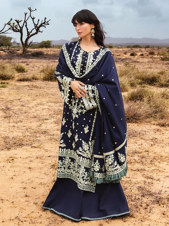 Gul Ahmed Stitched 3 Piece Pashmina AP-52012 J(61) - Salai - Gul Ahmed RTW Winter 2025 