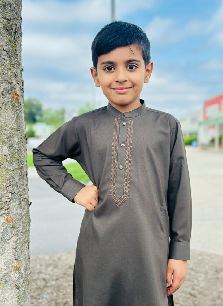 ALGEA-BOYS KURTA SHALWAR (BKSS-052) - Salai - Salai 