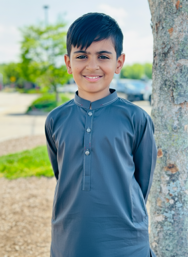 BOYS KURTA SHALWAR BEF24-BKSS-028 - Salai - Bonanza Satrangi 