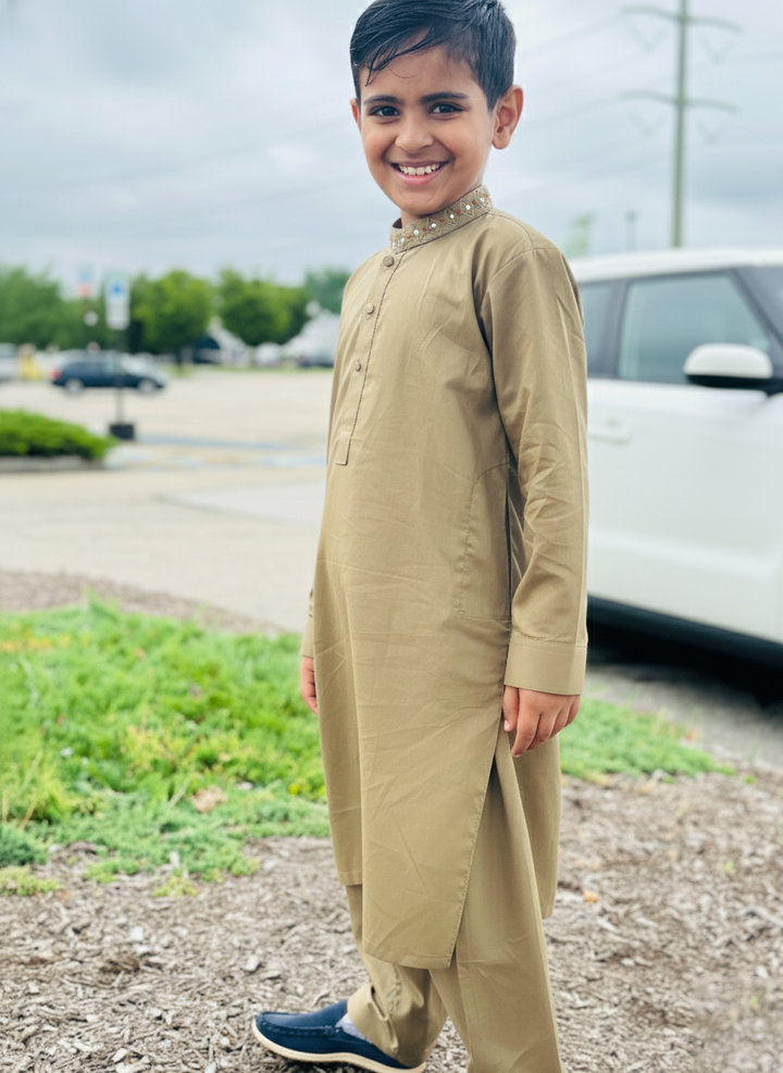 Bonanza Satrangi Boys Kurta Shalwar BKSS-034 RX24 - Salai - Bonanza Satrangi 