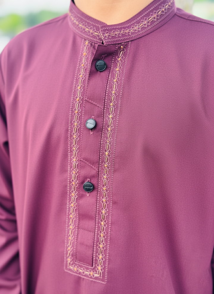 GRAPE-BOYS KURTA SHALWAR (BKSS-059) - Salai - Salai 
