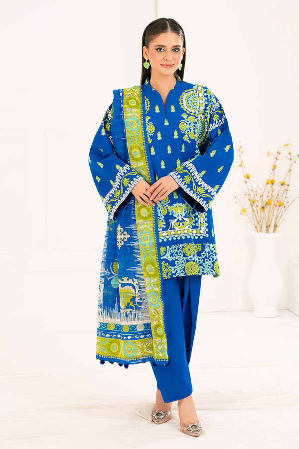 Gul Ahmed Stitched Khaddar 3 Piece K#52101 J(31) - Salai - Gul Ahmed RTW Winter 2025 