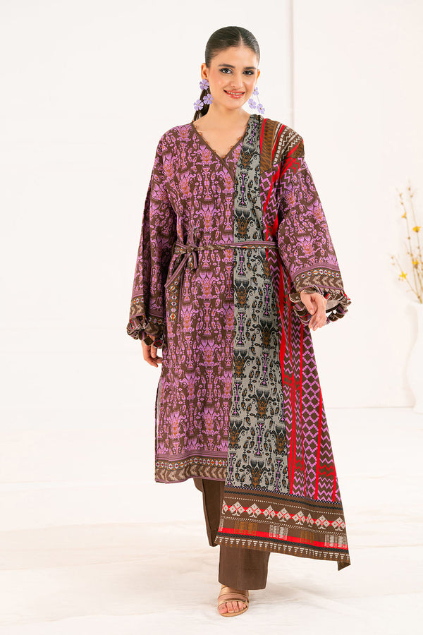 Gul Ahmed Stitched Khaddar 3 Piece K#52044 J(52) - Salai - Gul Ahmed RTW Winter 2025 