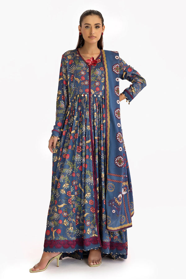 Gul Ahmed Stitched Linen 3 Piece LT#52004 J(50&49) - Salai - Gul Ahmed RTW Winter 2025 