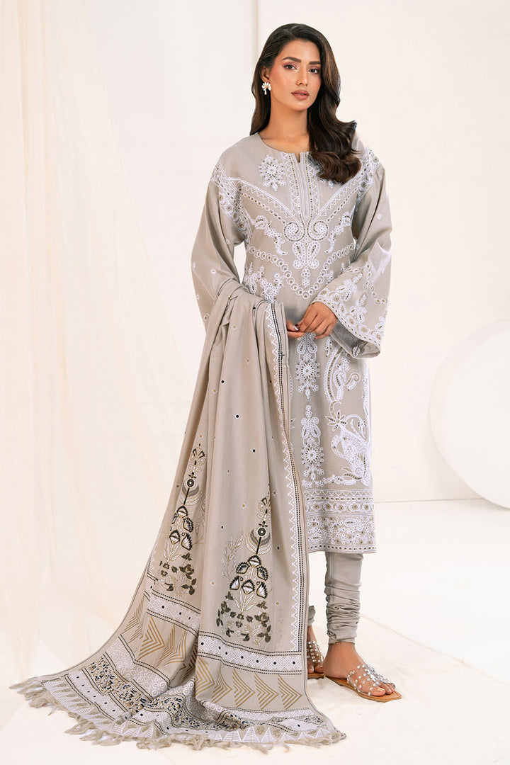 Gul Ahmed Stitched 3 Piece Pashmina AP-52003 J(73) - Salai - Gul Ahmed RTW Winter 2025 