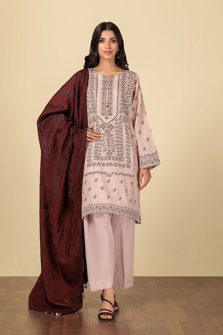 LADIES STITCHED SUITS WJ3233P02 UX23 - Salai - Bonanza Satrangi 