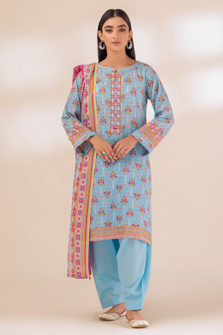 Bonanza Satrangi Stitched 3 Piece SAS233P100 US24 - Salai - Bonanza Satrangi 