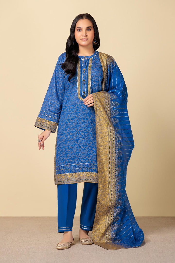 Bonanza Satrangi Stitched Ladies 3 Piece SAS233P94-WZ23 - Salai - Bonanza Satrangi 