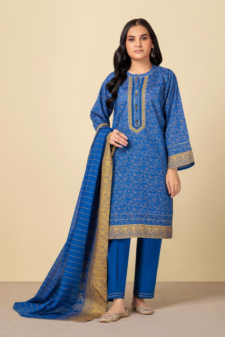 Bonanza Satrangi Stitched Ladies 3 Piece SAS233P94-WZ23 - Salai - Bonanza Satrangi 