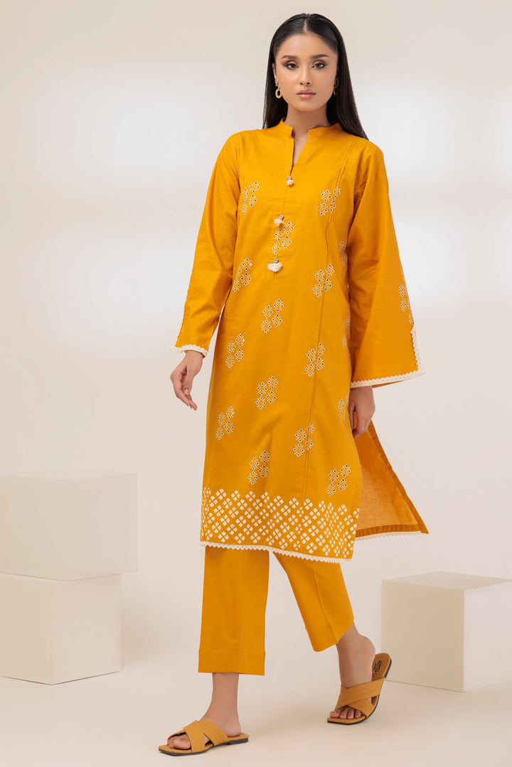 Bonanza Satrangi Stitched Ladies 2 Piece SRLS232P12-WZ23 - Salai - Bonanza Satrangi 