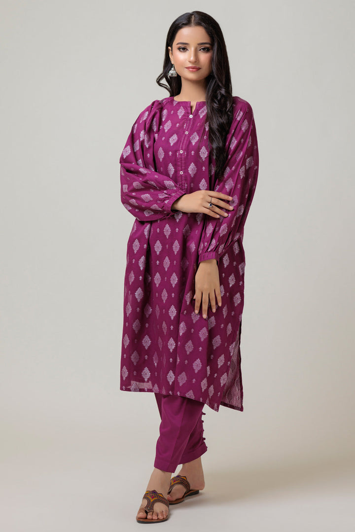 Bonanza Satrangi Stitched Ladies 2 Piece SRLS232P46-WZ23 - Salai - Bonanza Satrangi 