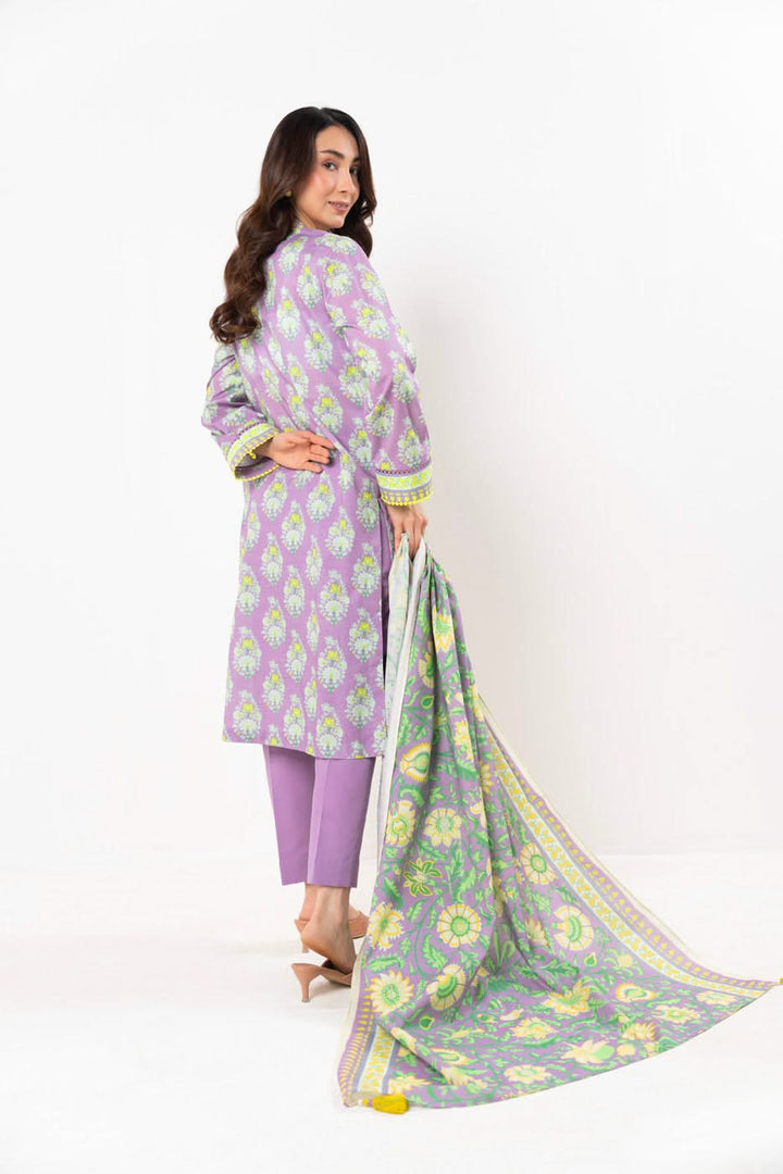 Al Karam Stitched 3 Piece SS-76-1-25-2-Purple J(42) - Salai - Anyday Al Karam Summer 2025 