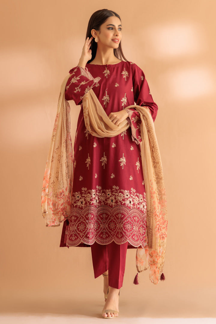 LADIES STITCHED SUIT BEF24-SS1243P02 - Salai - Bonanza Satrangi 