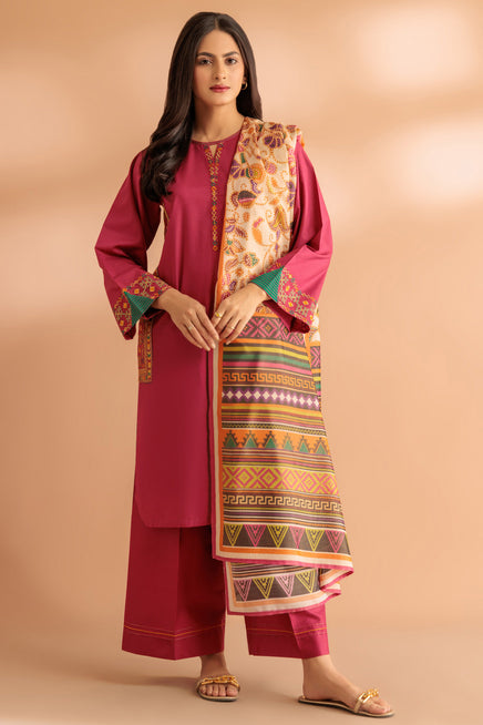 LADIES STITCHED SUIT BEF24-SS1243P06 - Salai - Bonanza Satrangi 