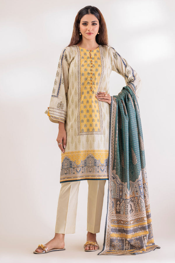 LADIES STITCHED SUIT BEF24-SS1243P07 - Salai - Bonanza Satrangi 