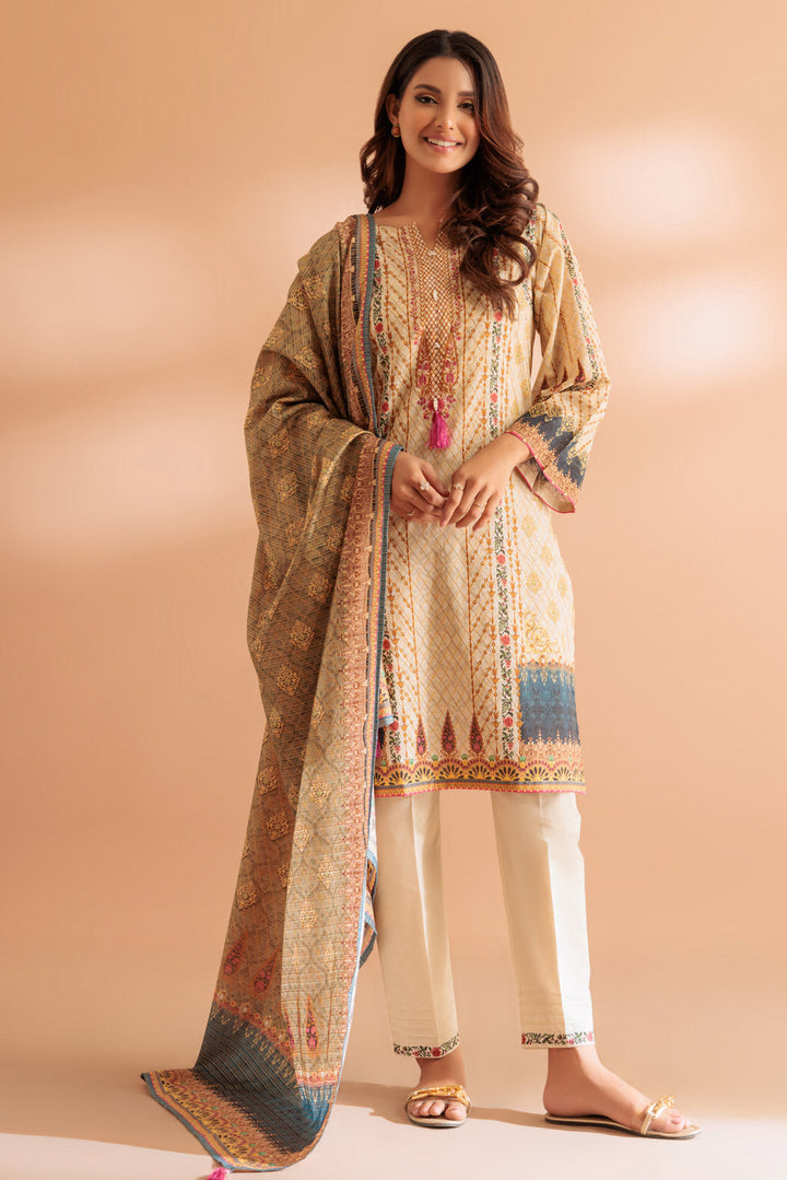 LADIES STITCHED SUIT BEF24-SS1243P08 - Salai - Bonanza Satrangi 