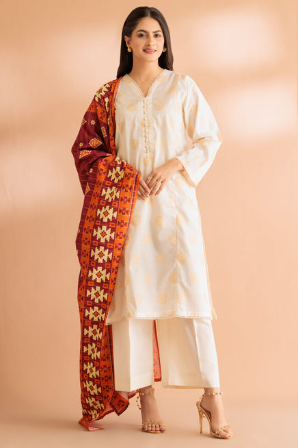 LADIES STITCHED SUIT BEF24-SS2243P25 - Salai - Bonanza Satrangi 