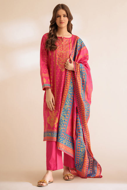 LADIES STITCHED SUIT BEF24-SS2243P27 - Salai - Bonanza Satrangi 