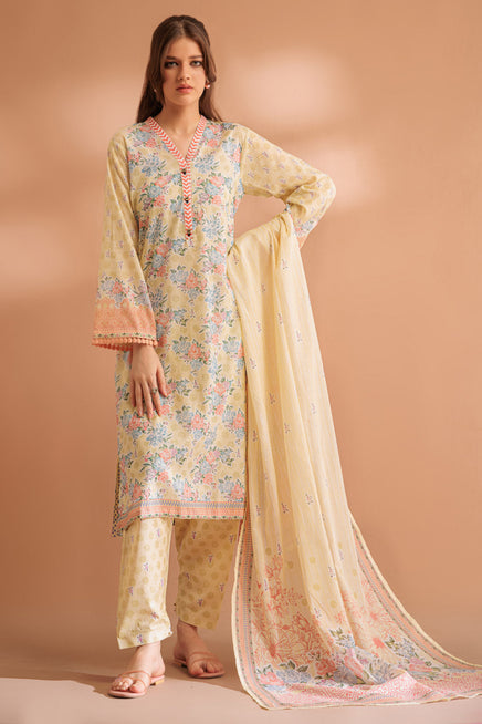 LADIES STITCHED SUIT BEF24-SS2243P42 - Salai - Bonanza Satrangi 