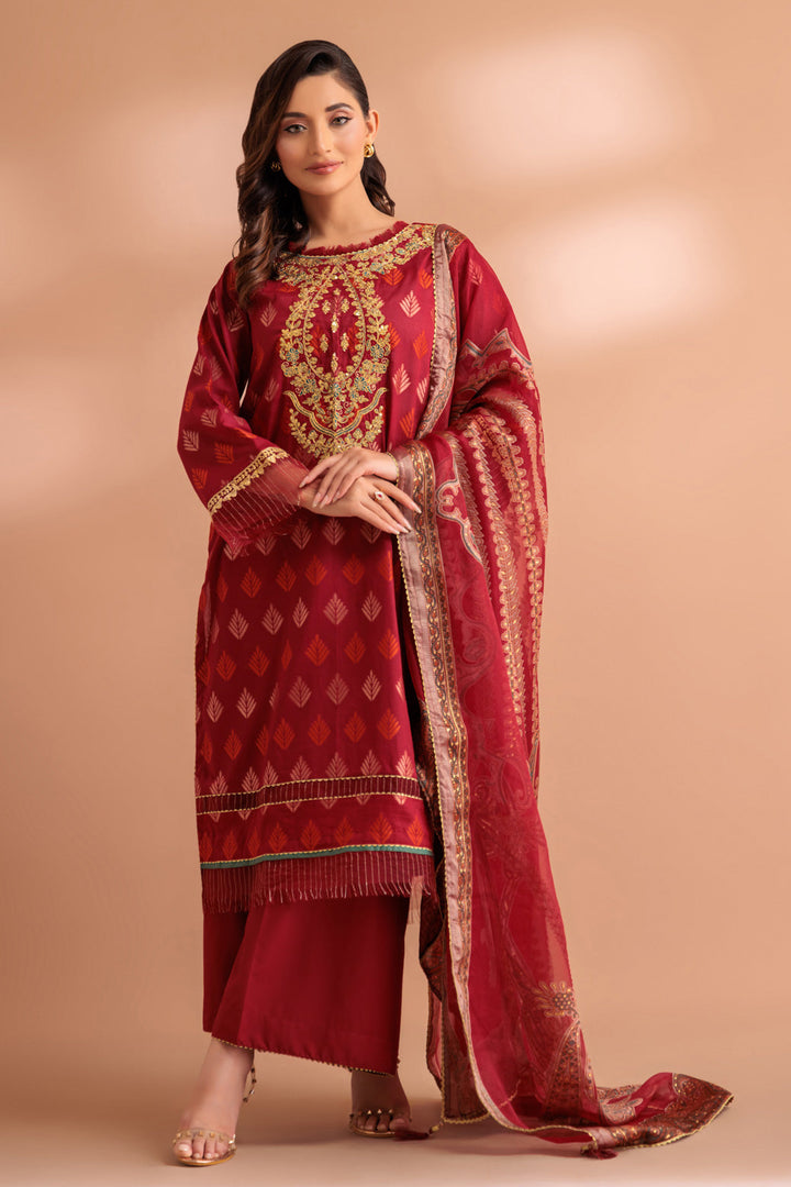 LADIES STITCHED SUIT BEF24-SS5243P13 - Salai - Bonanza Satrangi 