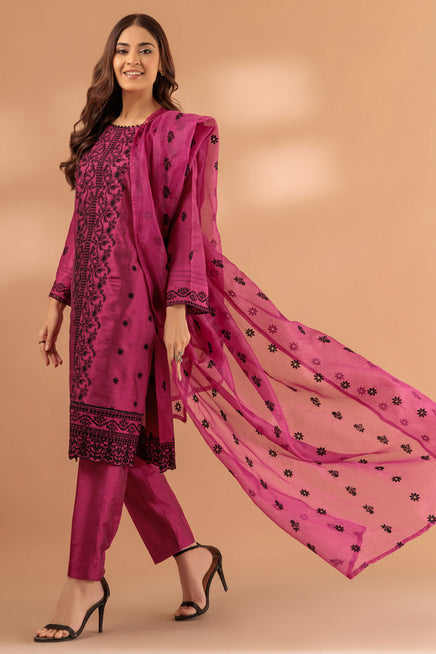 LADIES STITCHED SUIT BEF24-SS5243P14 - Salai - Bonanza Satrangi 