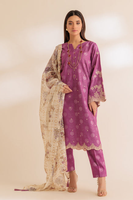 LADIES STITCHED SUIT BEF24-SS6243P08 - Salai - Bonanza Satrangi 