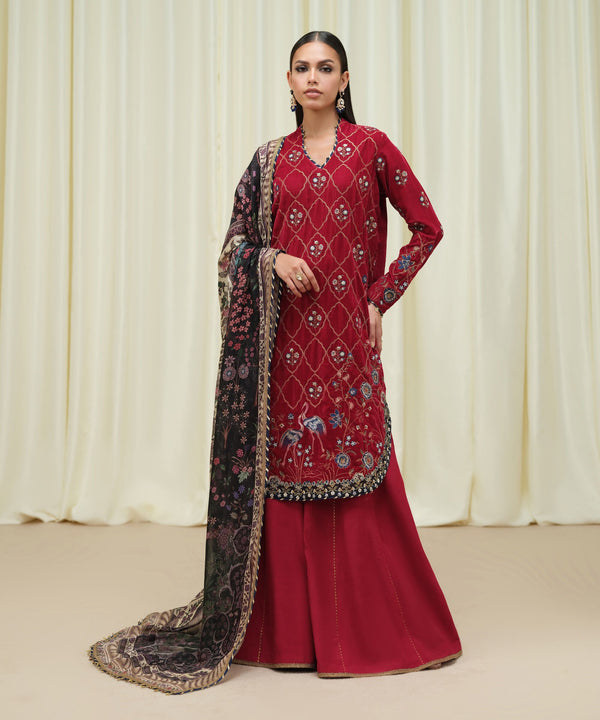 Sapphire Stitched 3 Piece VELVET LX25V6-21 - Salai - Sapphire RTW Winter 2025 