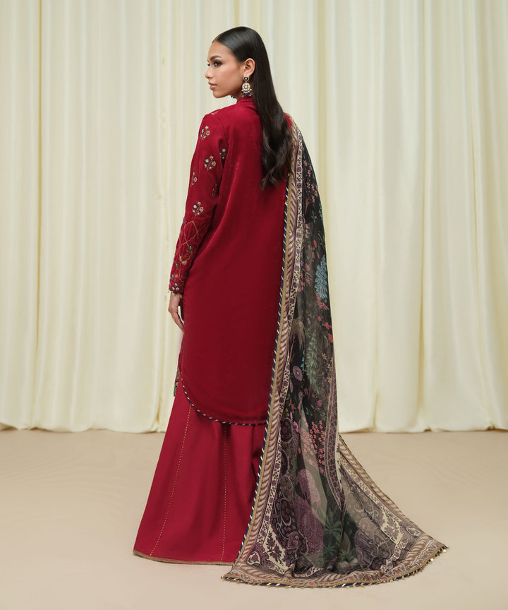 Sapphire Stitched 3 Piece VELVET LX25V6-21 - Salai - Sapphire RTW Winter 2025 