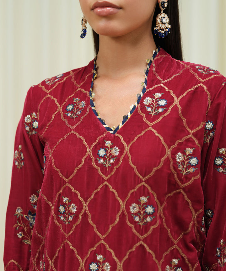 Sapphire Stitched 3 Piece VELVET LX25V6-21 - Salai - Sapphire RTW Winter 2025 