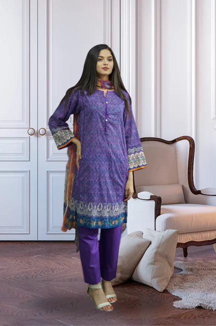 LADIES STITCHED SUIT BEF24-SS2243P38