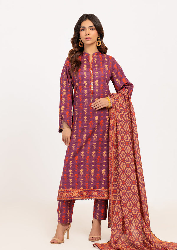 Purple-Cambric - 3 Piece (W25P3111) NJ (65) - Salai - Summer '25 Women Pret 