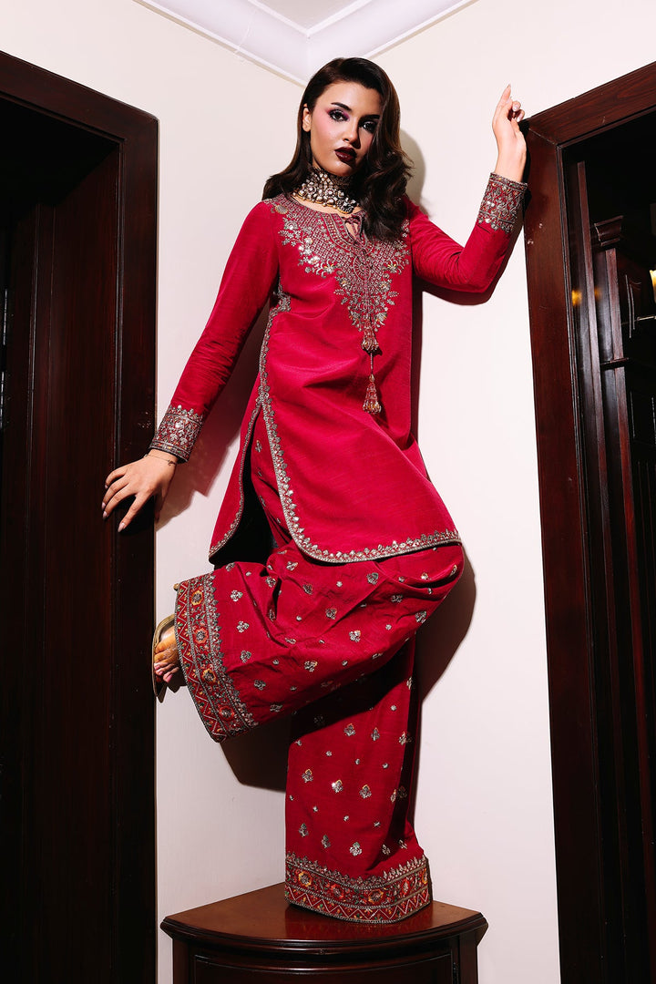 Raw Silk Stitched 3 Piece CMA-5-093A - Salai - Charizma RTW Winter 2025 