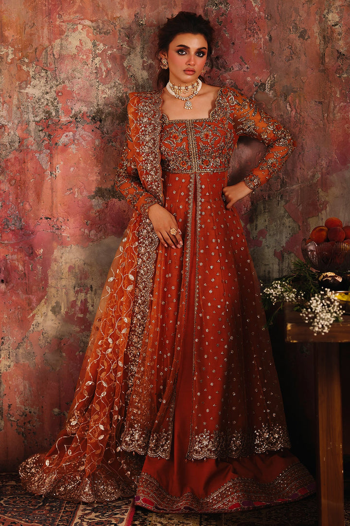 3-PC Embroidered Net Pishwas Suit stm-5-01 - Salai - Charizma RTW Winter 2025 
