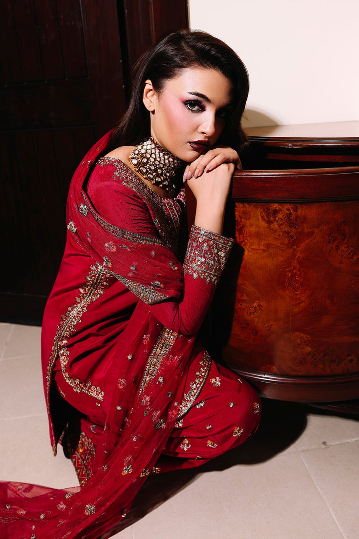 Raw Silk Stitched 3 Piece CMA-5-093A - Salai - Charizma RTW Winter 2025 