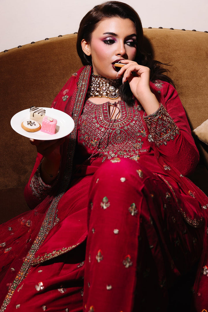 Raw Silk Stitched 3 Piece CMA-5-093A - Salai - Charizma RTW Winter 2025 