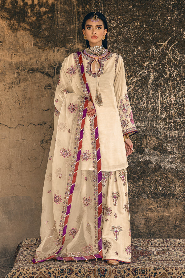 Raw Silk Stitched 3 Piece CMB-5-137 - Salai - Charizma RTW Winter 2025 