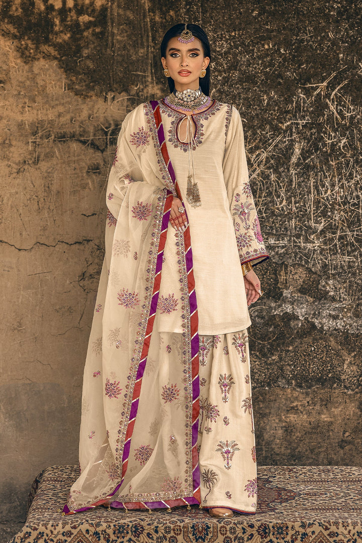 Raw Silk Stitched 3 Piece CMB-5-137 - Salai - Charizma RTW Winter 2025 