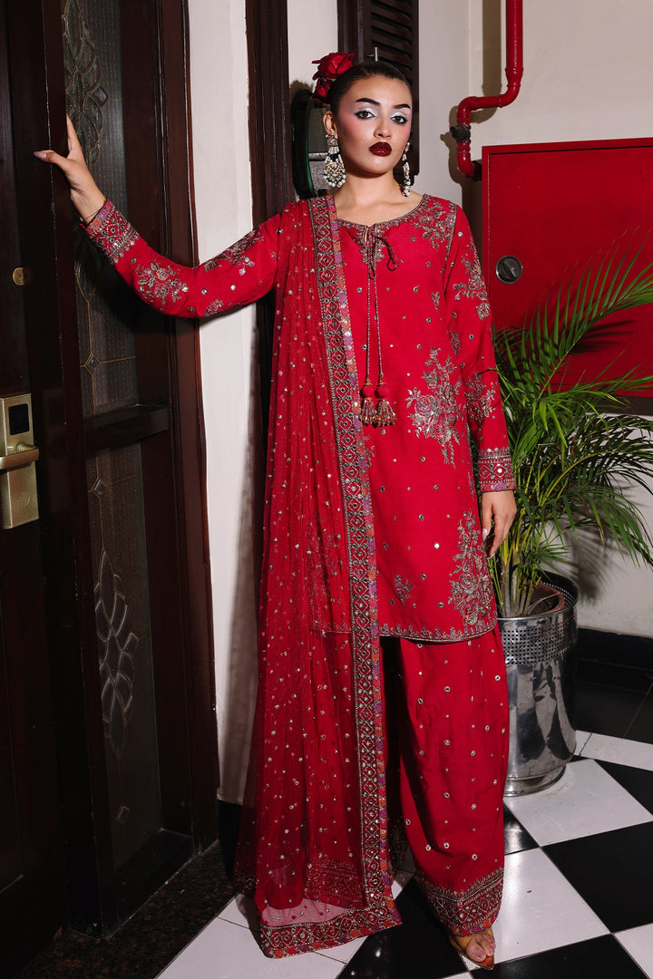 Raw Silk Stitched 3 Piece CMA-5-096 - Salai - Charizma RTW Winter 2025 