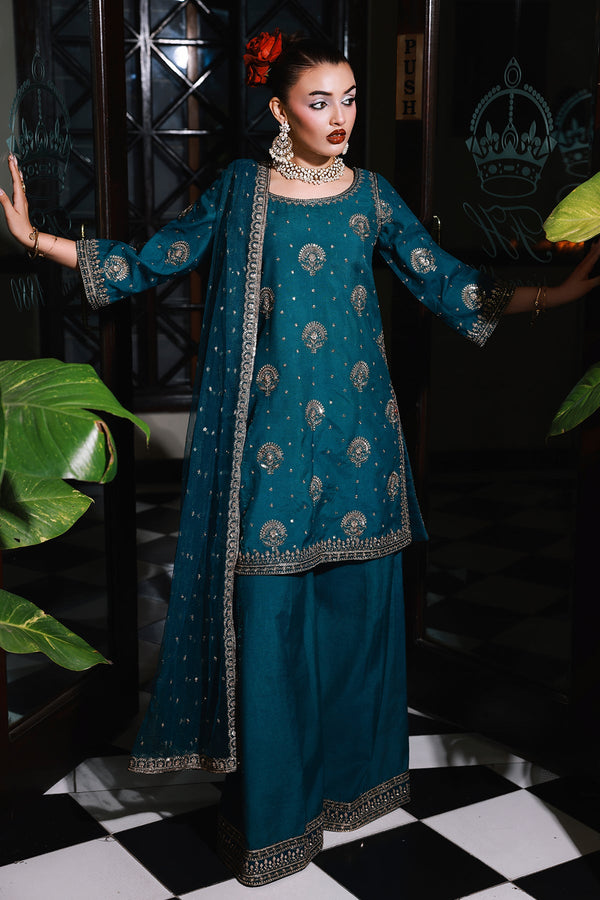 Raw Silk Stitched 3 Piece CMA-5-146 - Salai - Charizma RTW Winter 2025 