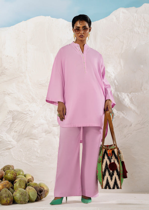 L-Pink-Jacquard-1 Piece (WPS251SL2005) - Salai - Salai 