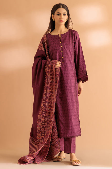 LADIES STITCHED SUIT BEF24-WS1233P20 - Salai - Bonanza Satrangi 