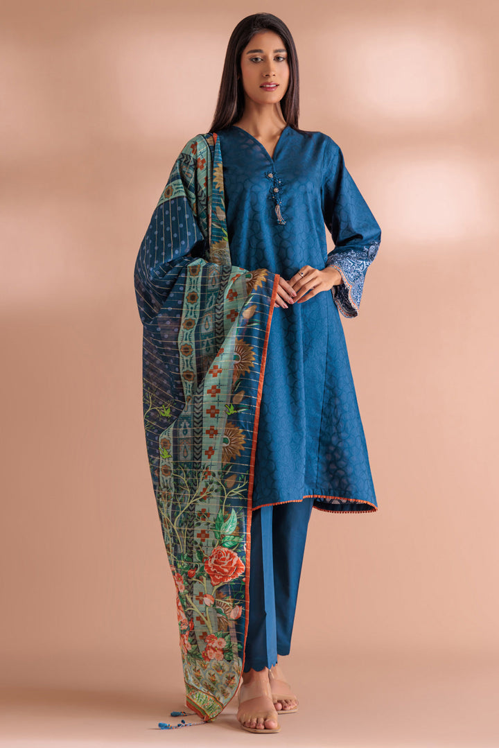 LADIES STITCHED SUIT BEF24-WS6233P12 - Salai - Bonanza Satrangi 