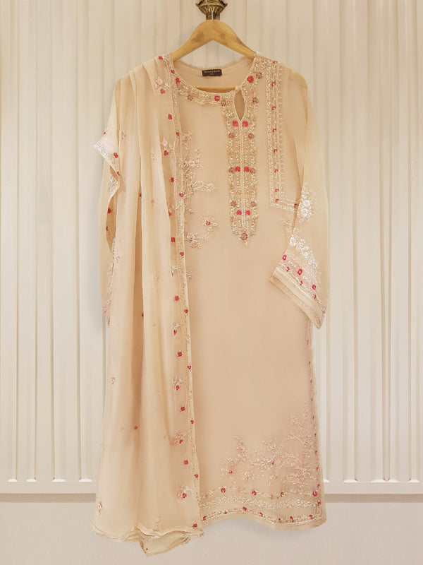 Agha Noor Pure Chiffon 3 Piece 5321 - Salai - Agha Noor 