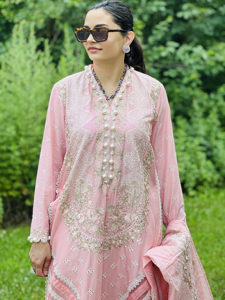 Gul Ahmed Stitched 3 Piece Festive PM-52011 J(71) - Salai - Gul Ahmed RTW Lawn 2025 