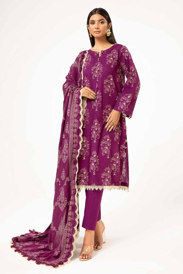 Gul Ahmed Stitched 3 Piece Linen CV#42010