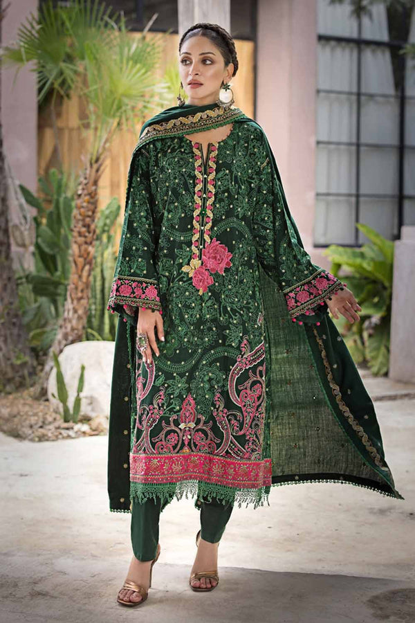 Gul Ahmed Stitched Winter Pashmina AP-32045 - Salai - Gul Ahmed 