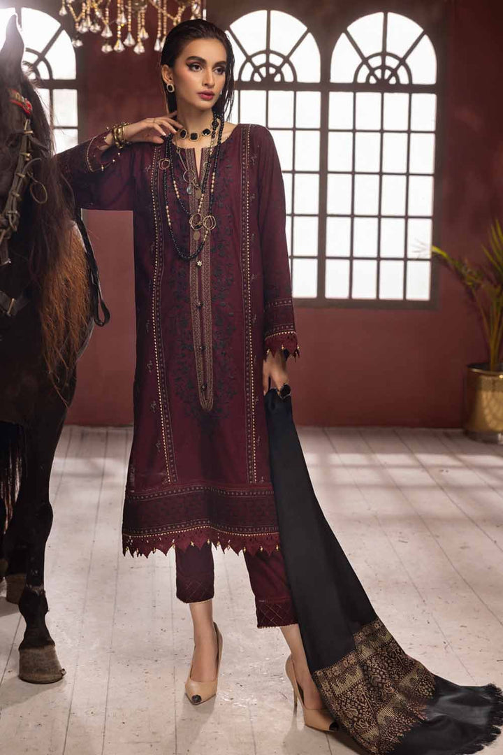 Gul Ahmed Stitched Winter Pashmina AP-32085 - Salai - Gul Ahmed 