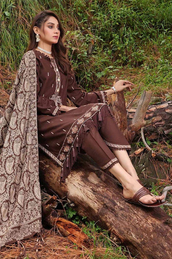 Gul Ahmed Stitched Winter  MJ-32063 - Salai - Gul Ahmed 